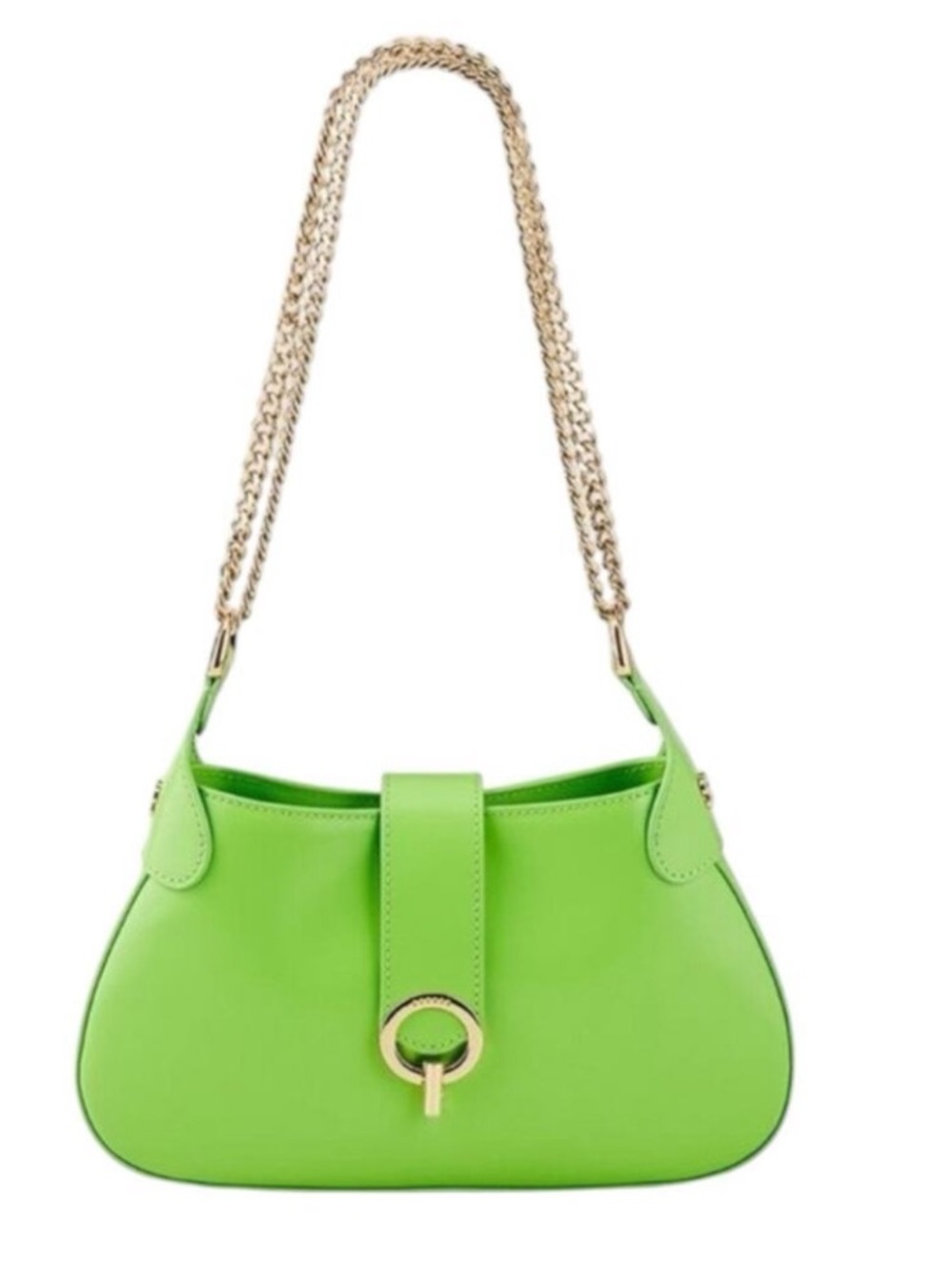 Nwt Sandro Lime Green Sweet Janet Chain Leather Shoulder Bag $450 summer purse